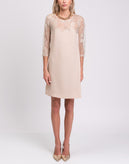 TWIN SET SIMONA BARBIERI Cady Shift Dress Size XS Floral Lace 3/4 Sleeve gallery photo number 4