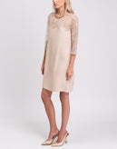 TWIN SET SIMONA BARBIERI Cady Shift Dress Size XS Floral Lace 3/4 Sleeve gallery photo number 5