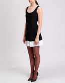 8 A-Line Dress Size IT 40 / S Inverted Pleat Two Tone Scoop Neck Made in Italy gallery photo number 5