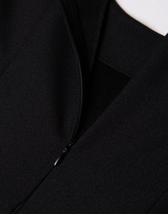 8 A-Line Dress Size IT 40 / S Inverted Pleat Two Tone Scoop Neck Made in Italy gallery photo number 7