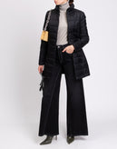 RRP€210 8 Quilted Coat Size M Padded Black Full Zip Funnel Neck Made in Italy gallery photo number 2