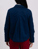 RRP €210 8 Jacket Size XS Blue Lightly Padded Button Front Pleated Back gallery photo number 6