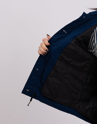RRP €210 8 Jacket Size XS Blue Lightly Padded Button Front Pleated Back gallery photo number 7