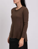 RRP €275 ENZA COSTA Cashmere & Wool Jumper Size XS Ripped Split Dipped Hem gallery photo number 5