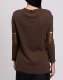 RRP €275 ENZA COSTA Cashmere & Wool Jumper Size XS Ripped Split Dipped Hem gallery photo number 6
