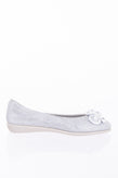 THE FLEXX Leather Ballerina Shoes US6.5 EU37.5 UK4.5 Metallic Faux Pearls gallery photo number 3