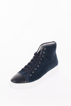 RRP €130 8 Corduroy & Leather Sneakers EU 45 UK 11 US 12 Lace Up Made in Italy gallery photo number 2