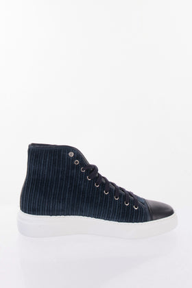 RRP €130 8 Corduroy & Leather Sneakers EU 45 UK 11 US 12 Lace Up Made in Italy gallery photo number 3