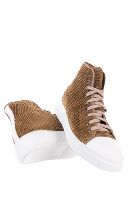 RRP €130 8 Corduroy & Leather Sneakers EU 40 UK 6 US 7 Made in Italy