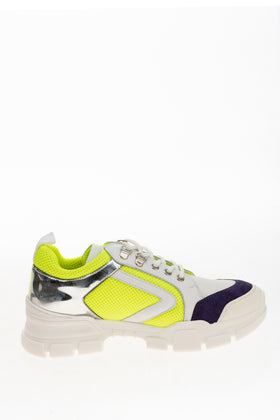 RRP €290 MANILA GRACE Leather & Mesh Sneakers EU 38 UK 4.5-5 US 5.5-6 Thick Sole gallery photo number 3
