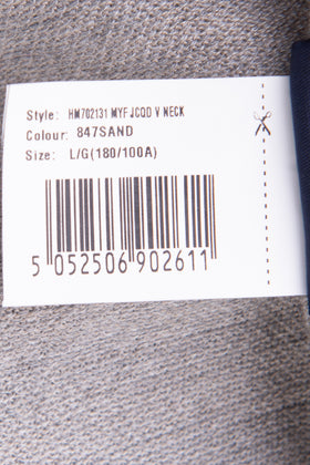 RRP €195 HACKETT Silk & Merino Wool Jumper Size L Melange Thin Knit V-Neck gallery photo number 11