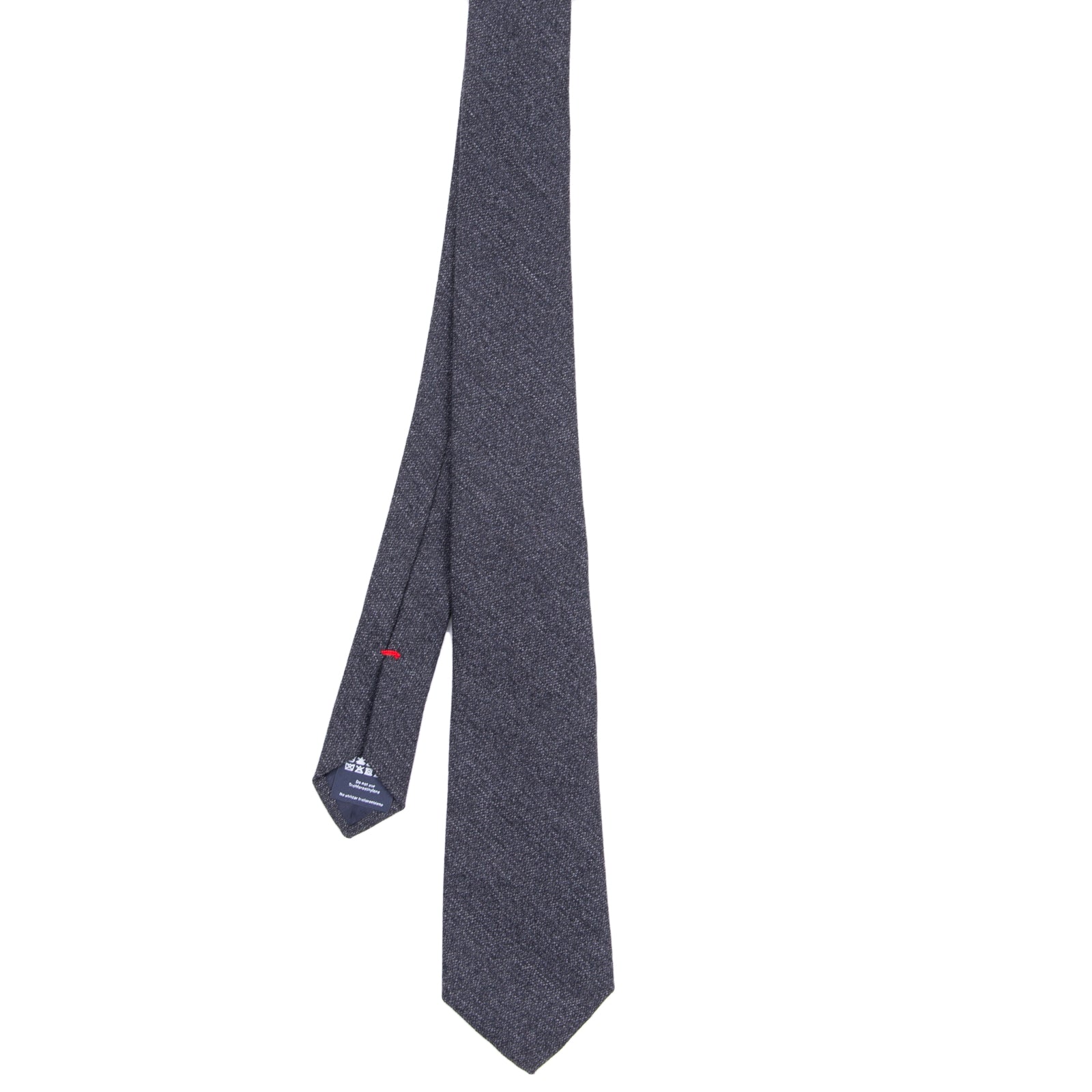 HACKETT Wool Flannel Necktie One Size Grey Classic Length Made in Italy gallery main photo