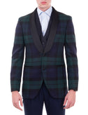 RRP €550 HACKETT Wool Tuxedo Blazer Jacket Size 38L / 48L / S Fully Lined Tartan gallery photo number 3