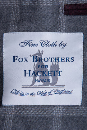 RRP €675 HACKETT Wool Blazer Jacket Size 42R / 52R / L Fox Brothers Windowpane gallery photo number 8