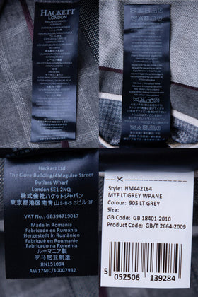 RRP €675 HACKETT Wool Blazer Jacket Size 42R / 52R / L Fox Brothers Windowpane gallery photo number 9