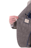 RRP €550 HACKETT Knitted Blazer Jacket Size 38R / 48R / S Wool Blend Glen Check gallery photo number 7