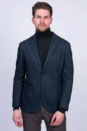 RRP €575 HACKETT Blazer Jacket Size 40R / 50R / M Wool Blend Herringbone Pattern gallery photo number 3