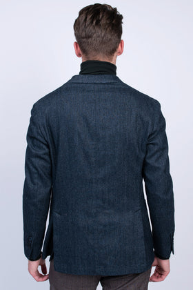 RRP €575 HACKETT Blazer Jacket Size 40R / 50R / M Wool Blend Herringbone Pattern gallery photo number 5