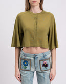 RRP €415 ALBERTA FERRETTI Wool Cardigan Size IT 42 / M Cropped Made in Italy gallery photo number 4