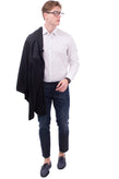 RRP €165 HACKETT Pique Shirt Size XXL Melange Effect Spread Collar Slim Fit gallery photo number 1