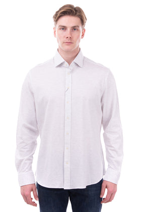RRP €165 HACKETT Pique Shirt Size XXL Melange Effect Spread Collar Slim Fit gallery photo number 4