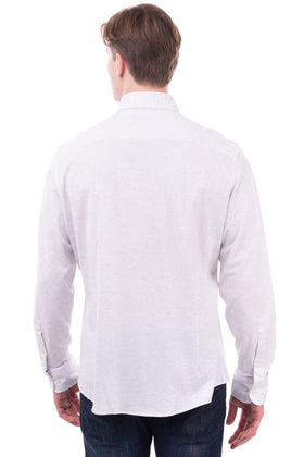RRP €165 HACKETT Pique Shirt Size XXL Melange Effect Spread Collar Slim Fit gallery photo number 6