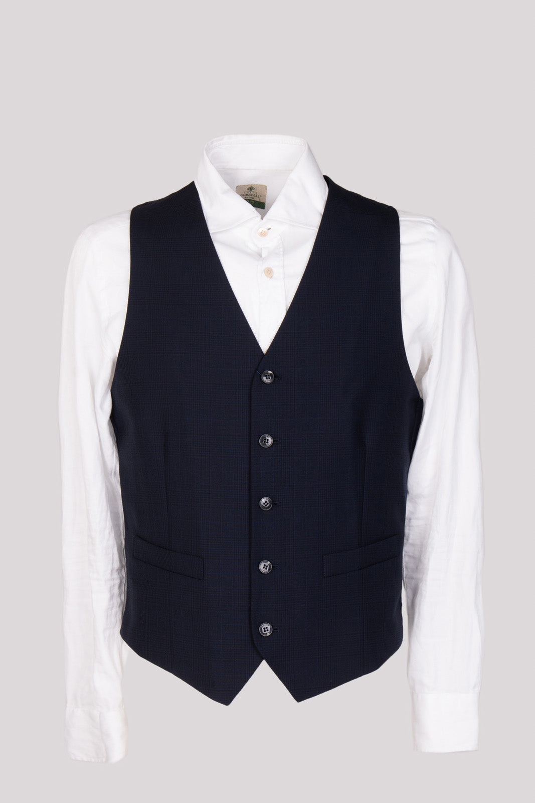 RRP €185 HACKETT Wool Waistcoat Size 38R / 48R / S Fully Lined Tartan Cinch Back gallery main photo