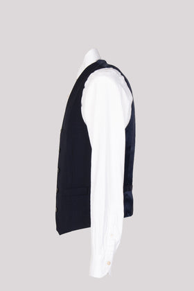 RRP €185 HACKETT Wool Waistcoat Size 38R / 48R / S Fully Lined Tartan Cinch Back gallery photo number 2
