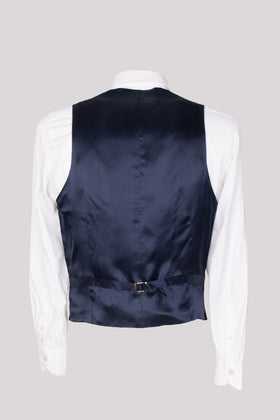 RRP €185 HACKETT Wool Waistcoat Size 38R / 48R / S Fully Lined Tartan Cinch Back gallery photo number 3