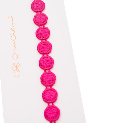 CRUCIANI MARS Friendship Bracelet Pink Circles Flower Made in Italy