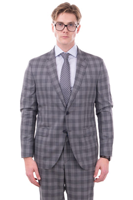 RRP €995 HACKETT Wool Suit Size 40L / 34L / M Check Single Breasted Notch Lapel