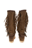 Suede Leather Mid-Calf Boots EU 36 UK 3 US 6 Treated Wedge Insole Made in Italy gallery photo number 5