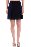 ARTHUR ARBESSER Crepe A-Line Skirt Size IT 44 Two-Tone Made in Italy gallery photo number 1