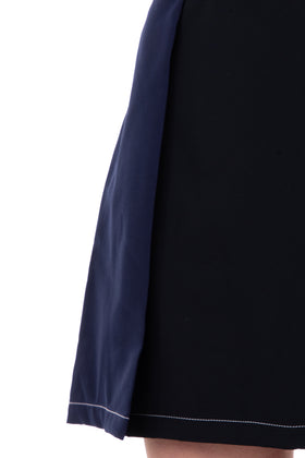 ARTHUR ARBESSER Crepe A-Line Skirt Size IT 44 Two-Tone Made in Italy gallery photo number 4