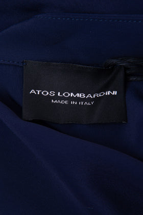 ATOS LOMBARDINI Tunic Dress Size IT 42 Silk Blend Pleated Made in Italy gallery photo number 4