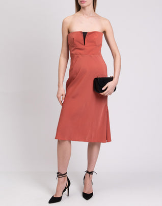 TOPSHOP Flare Dress Size UK 10 Bandeau Neckline