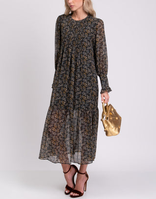 TOPSHOP Midi Flared Dress Size UK 8 Paisley