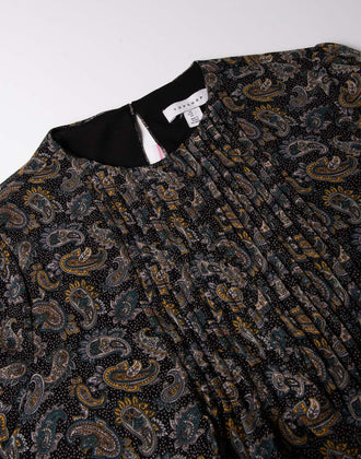 TOPSHOP Midi Flared Dress Size UK 8 Paisley gallery photo number 7