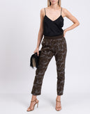 RRP €140 PINKO TAG Sequined Trousers Size IT 40 Partly Velour Coated Cropped gallery photo number 3
