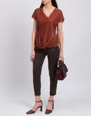 RRP€180 MANILA GRACE Trousers Size IT46 Stretch Wool Blend Melange Made in Italy gallery photo number 2