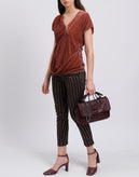 RRP€180 MANILA GRACE Trousers Size IT46 Stretch Wool Blend Melange Made in Italy gallery photo number 3