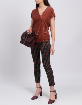 RRP€180 MANILA GRACE Trousers Size IT46 Stretch Wool Blend Melange Made in Italy