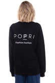 POPPRI Unisex Sweatshirt Size L Coated Logo Two Tone Crew Neck gallery photo number 10