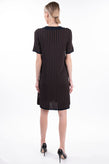 RRP €250 A.P.C. RUE MADAME PARIS Knitted Shift Dress Size M Striped V-Neck gallery photo number 4