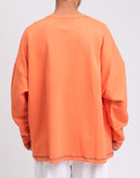 RRP €185 TOM REBL Sweatshirt Size S Coated Front Round Neck Made in Italy gallery photo number 6