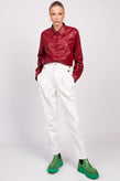 RRP€185 PINKO NEW CARA 1 Pleated Trousers W30 White Carrot Fit Made in Italy gallery photo number 2