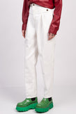 RRP€185 PINKO NEW CARA 1 Pleated Trousers W30 White Carrot Fit Made in Italy gallery photo number 4