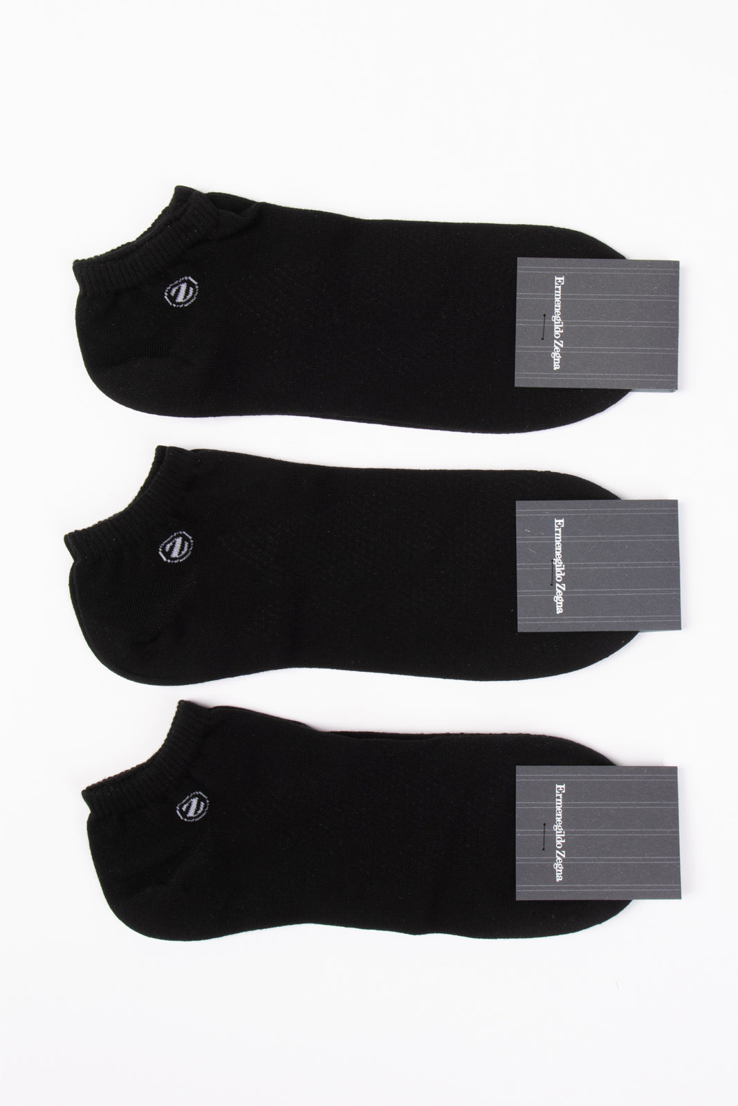 RRP€69 ZEGNA 3 PACK Sneakers Socks 43-46 UK9-12 US10-13 Logo Made in Italy gallery main photo