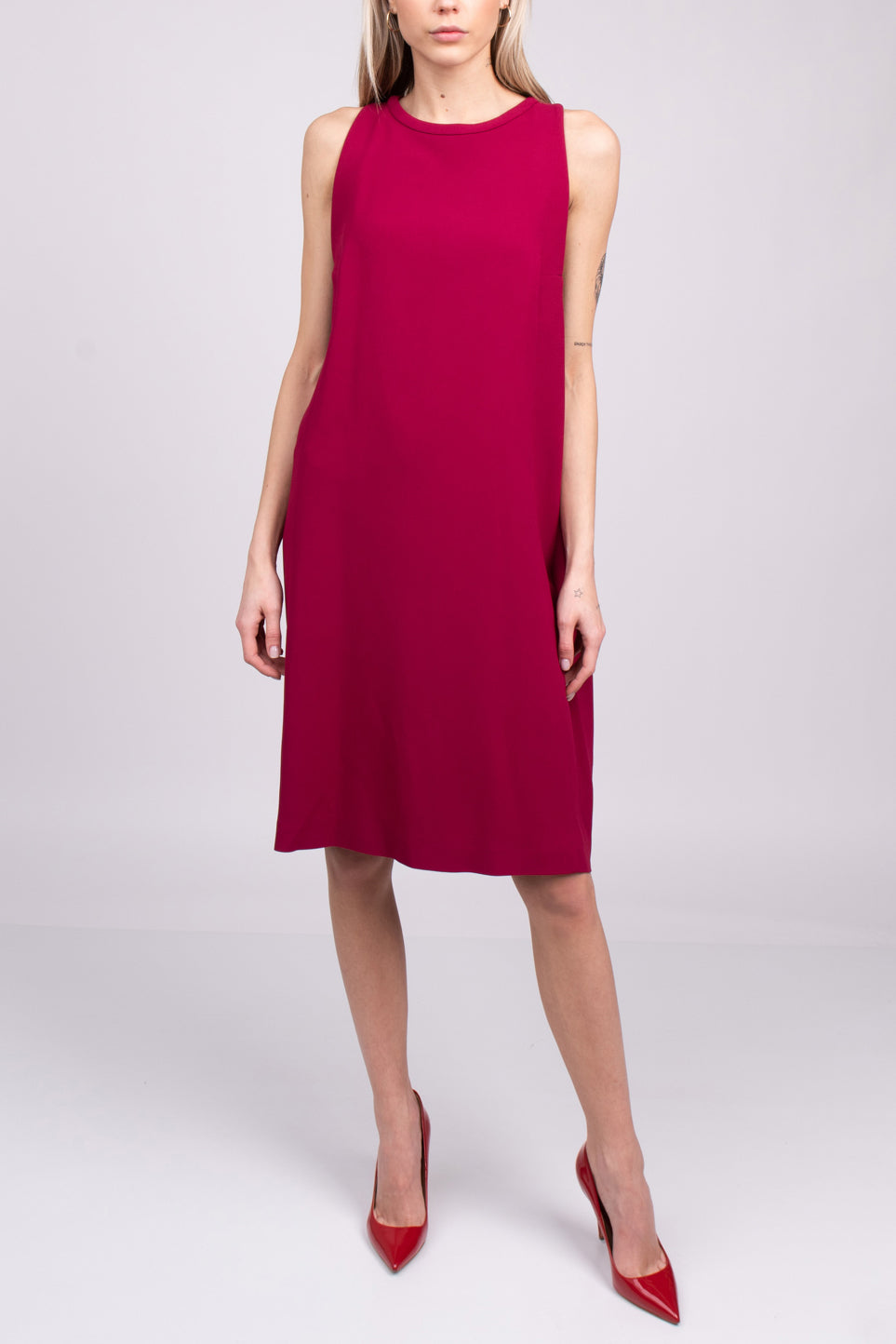 RRP €425 ANTONELLI FIRENZE Trapeze Dress Size IT 44 / M Cut Out Made in Italy gallery main photo