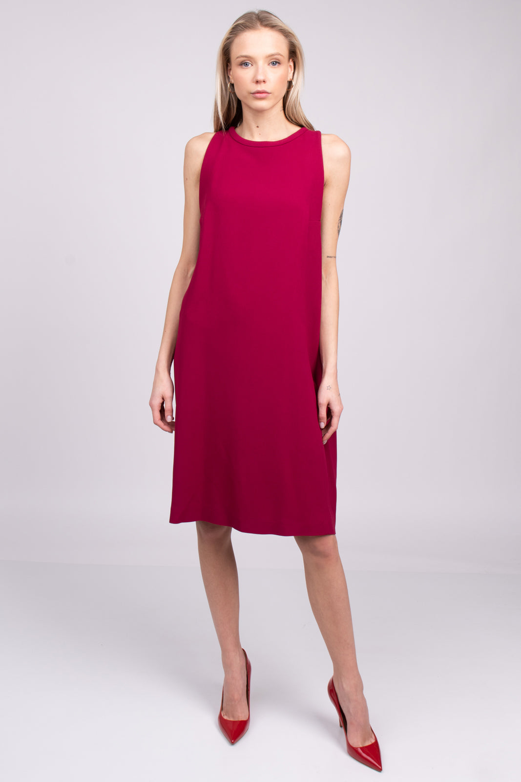 RRP €425 ANTONELLI FIRENZE Trapeze Dress Size IT 44 / M Cut Out Made in Italy gallery main photo